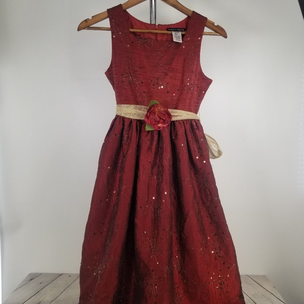 🌵 Emily West Formal Dress Burgundy Taffeta